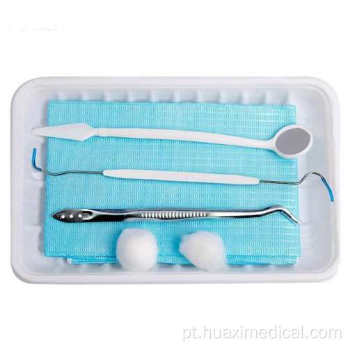 Kit de instrumentos odontológicos esterilizados descartáveis ​​para uso médico